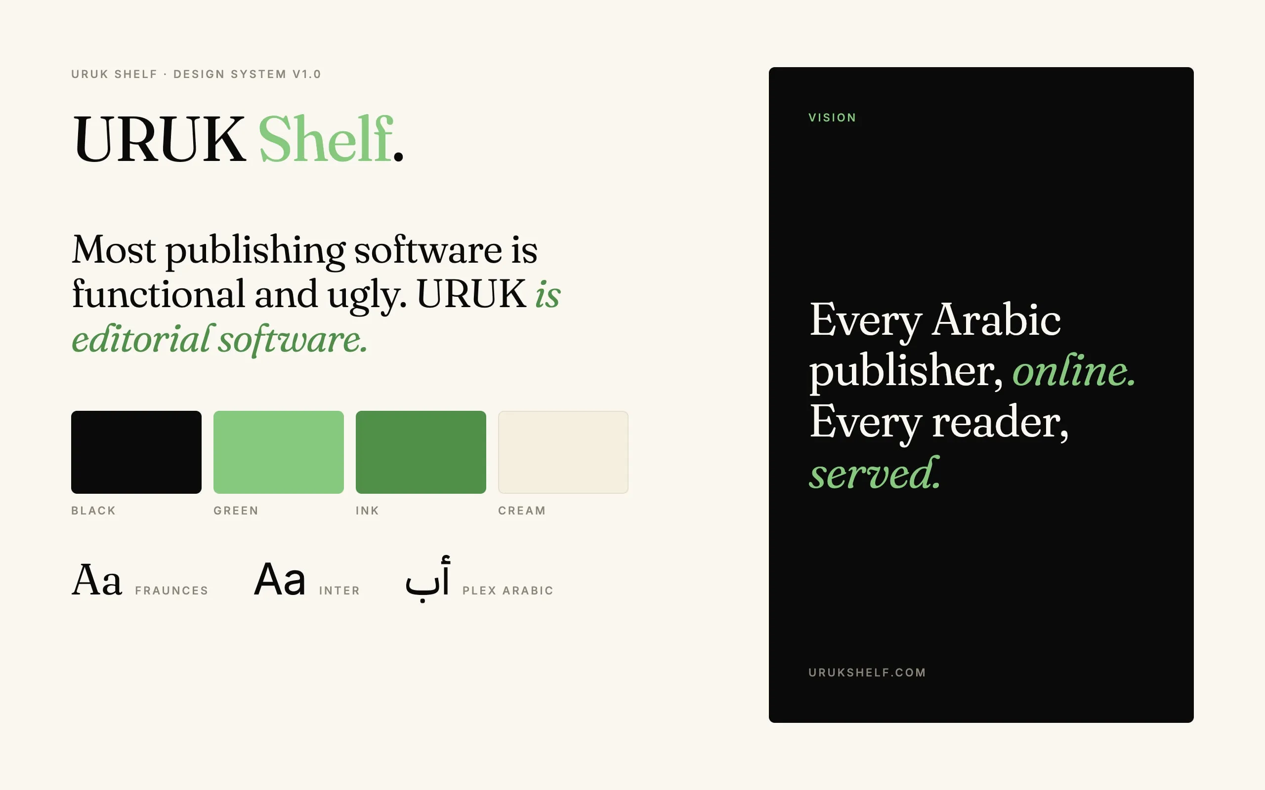 URUK Shelf: Brand & design system